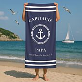 Serviette personnalisée Maritime avec texte