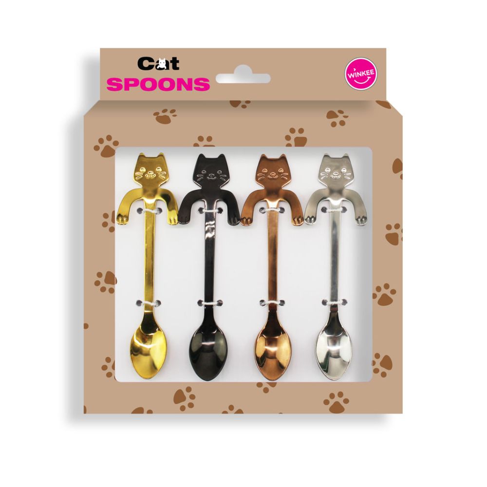 Cuillères à café Chats, lot de 4