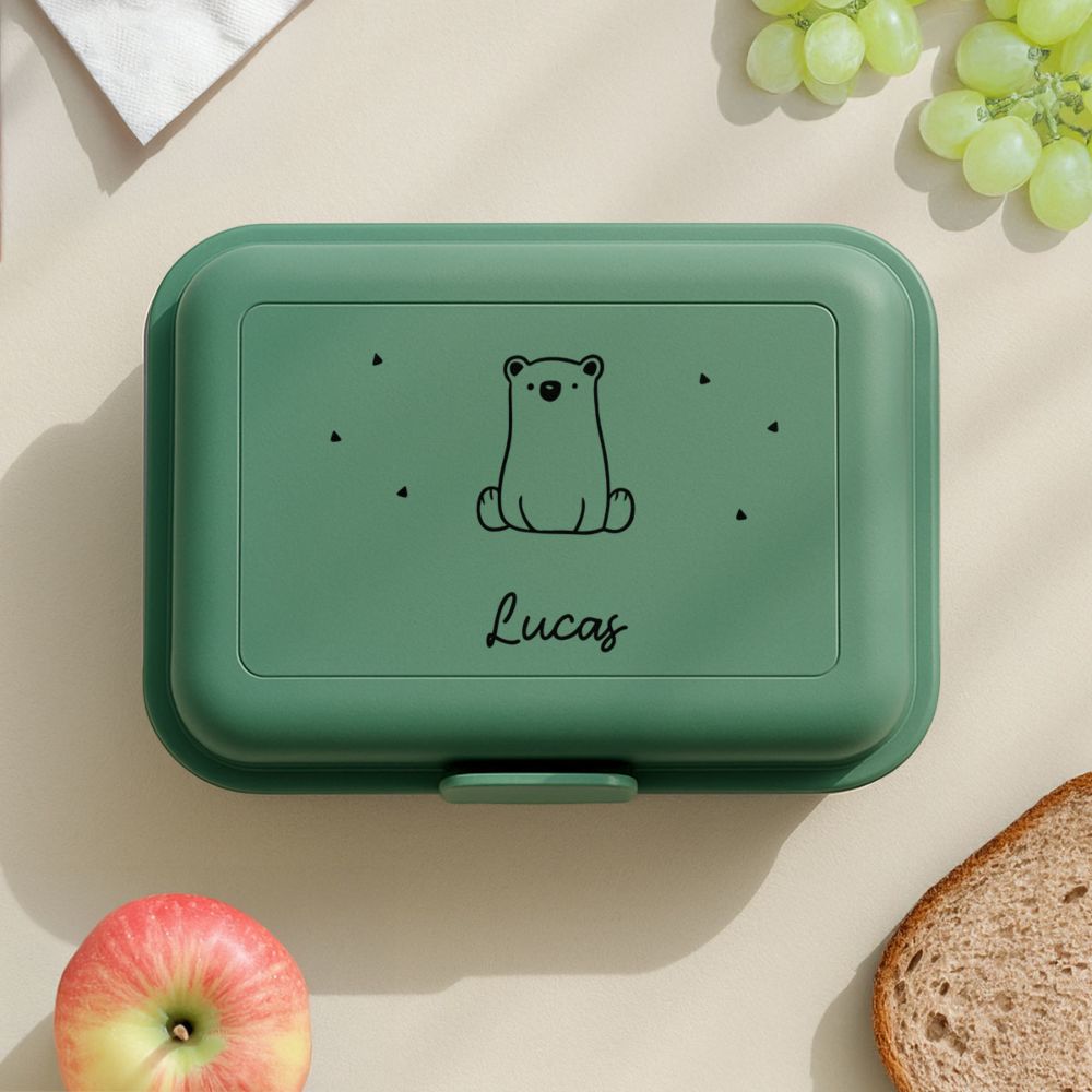 Boîte-repas personnalisée avec animal et nom