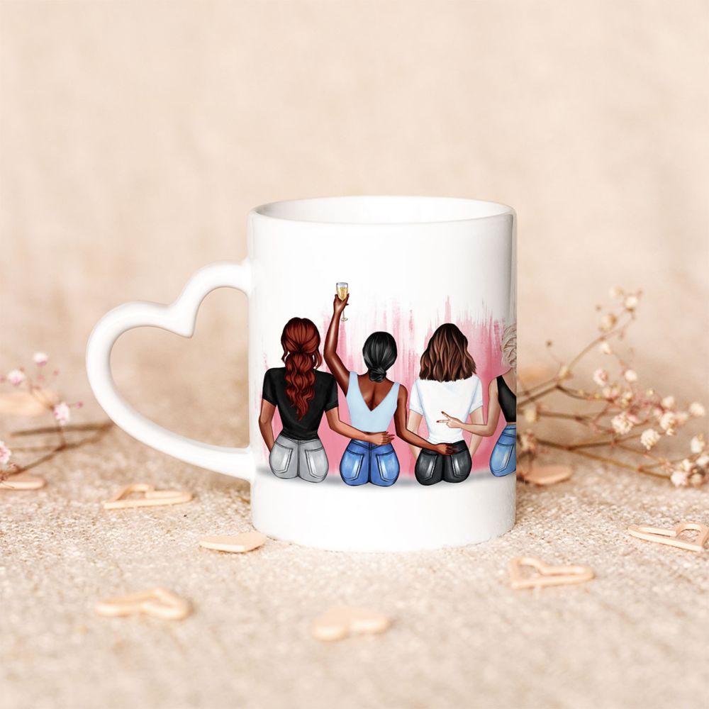 Mug personnalisé Amies avec texte - Illustration