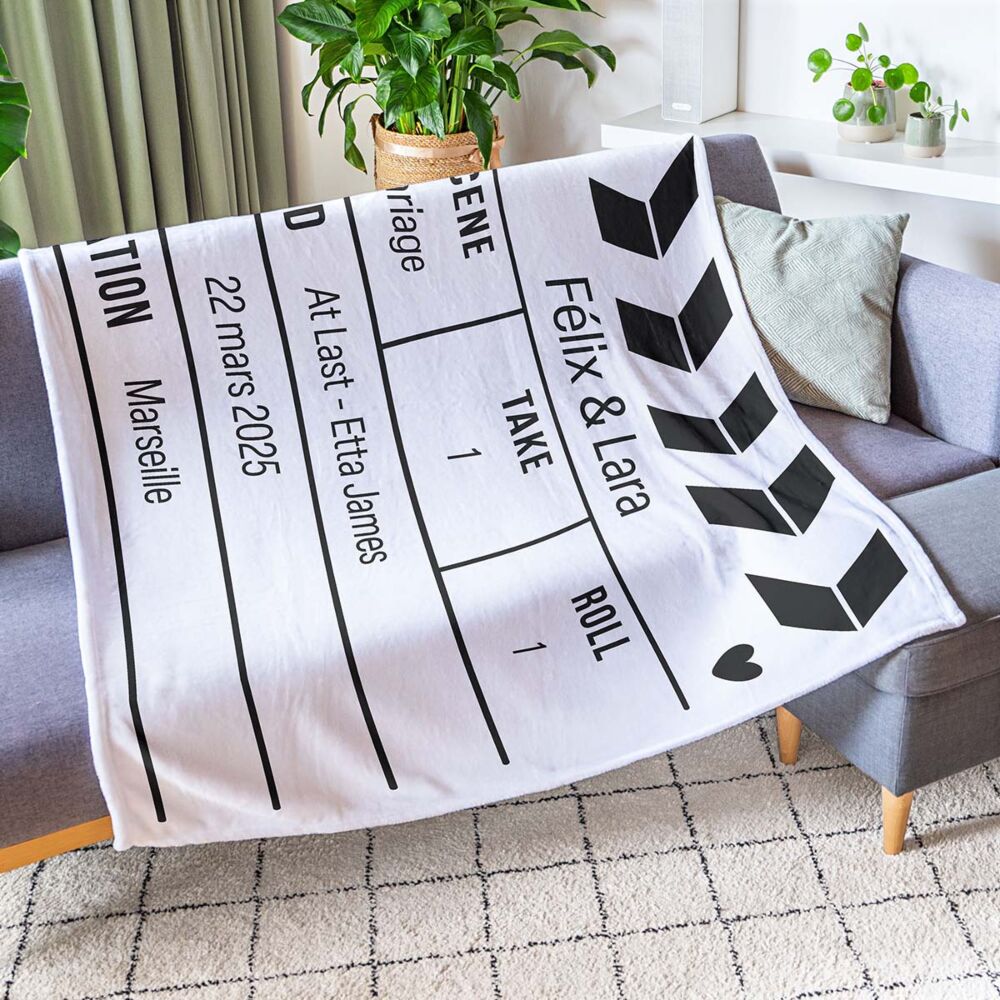 Couverture personnalisée Clap cinéma