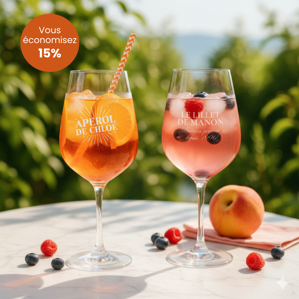 Geschenkset Aperol und Lillet Glas