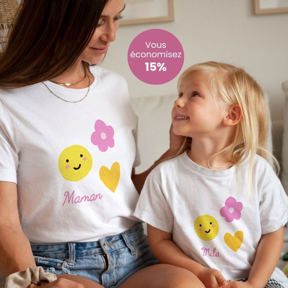 Geschenkset Kinderzeichnung T-Shirts