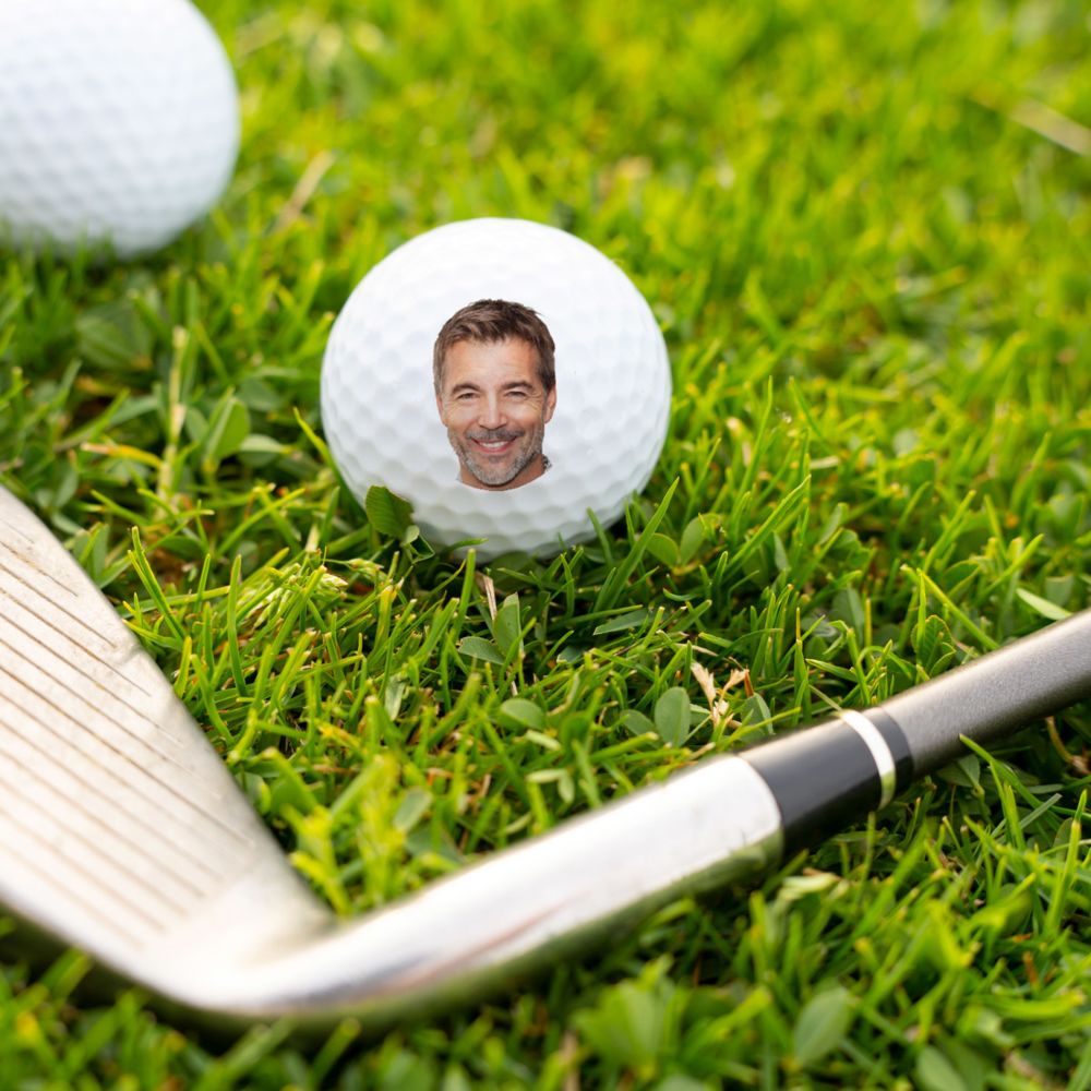 Set de 3 balles de golf personnalisées avec visage - Backroundremove