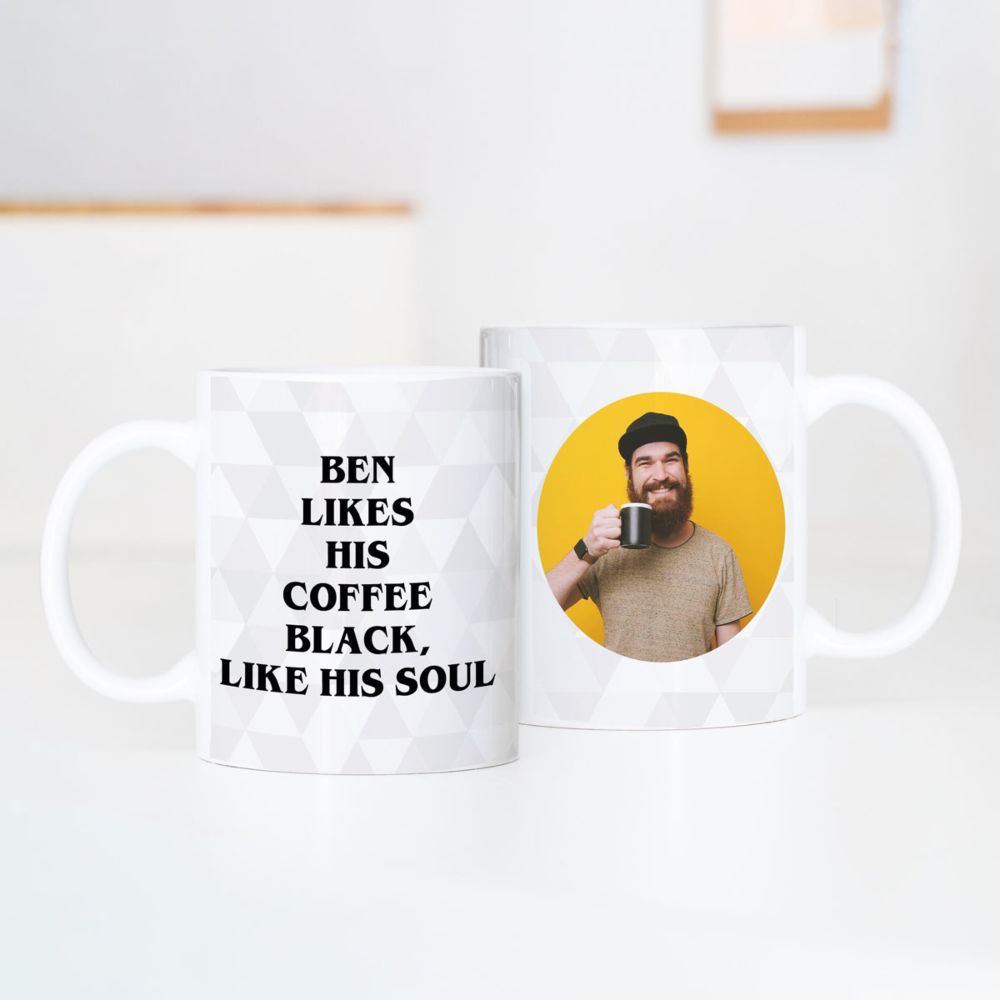 Mug personnalisé avec photo et texte