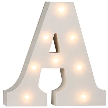 Lettres en bois Lumineuses A