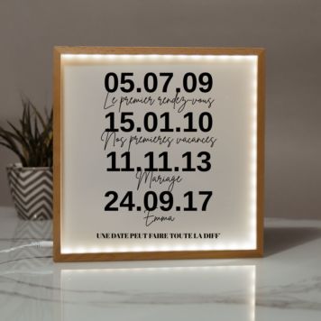 Light Box Cadre lumineux Dates Importantes - Design