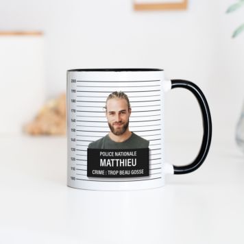 Mug personnalisé avec visage - Photo de police