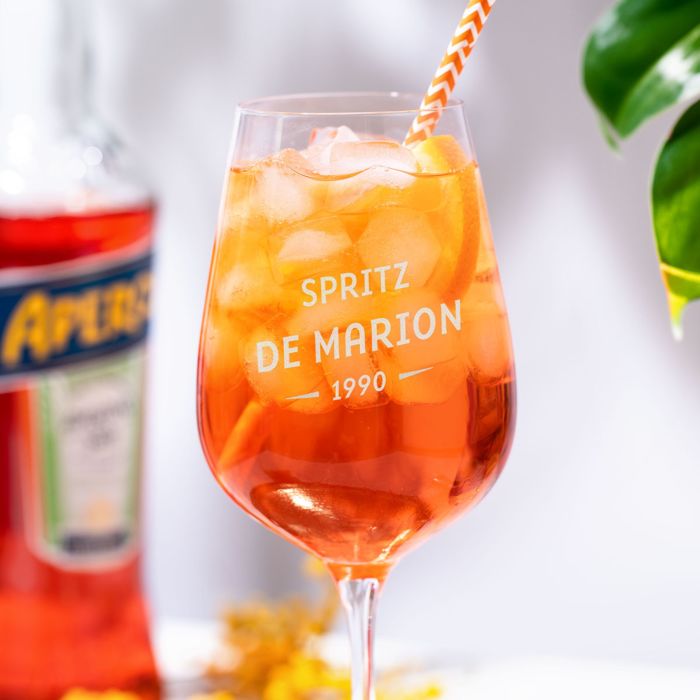 Verre Aperol Spritz personnalisé avec année