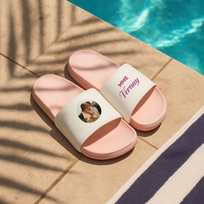 Claquettes personnalisées avec photo et texte