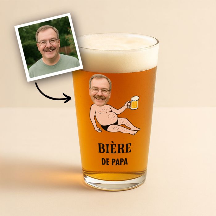 Verre à bière personnalisé Dad Body