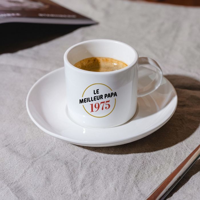 Tasse à café personnalisée avec nom et année