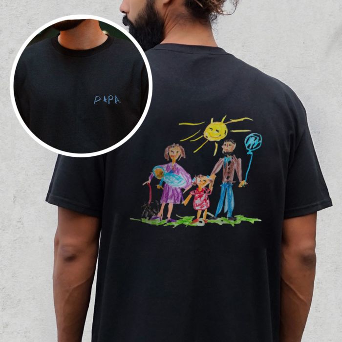 T-shirt personnalisé avec votre dessin devant et derrière