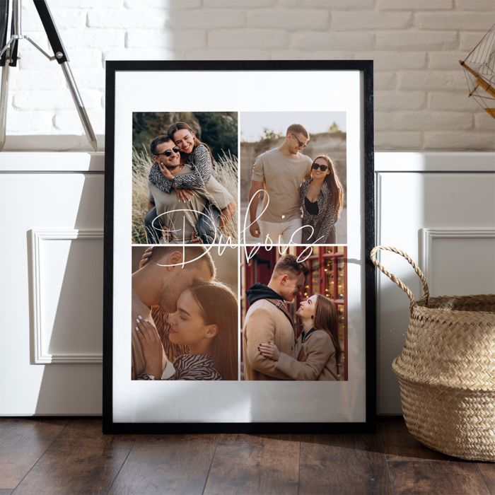 Poster personnalisé avec 4 photos et texte