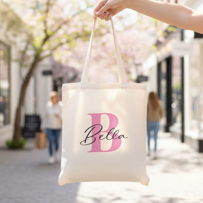 Tote bag personnalisé avec monogramme