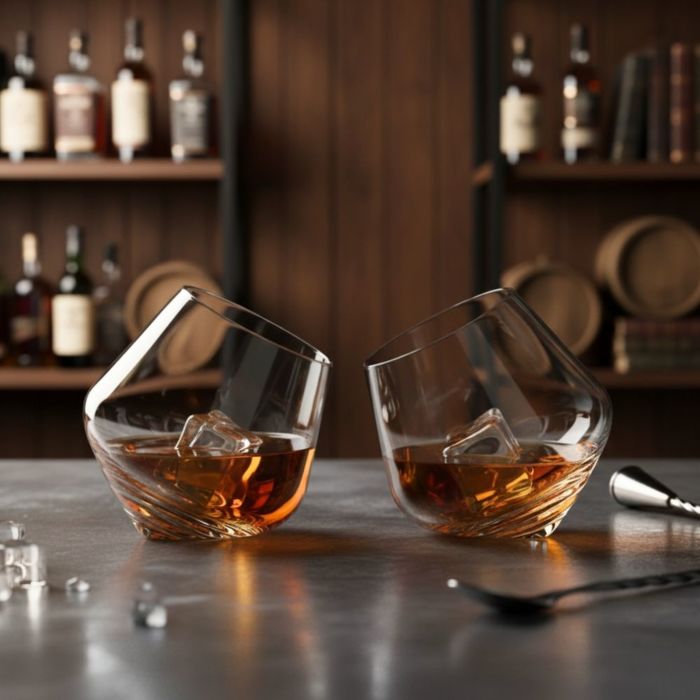 Verres à whisky toupie (Set de 2 verres)