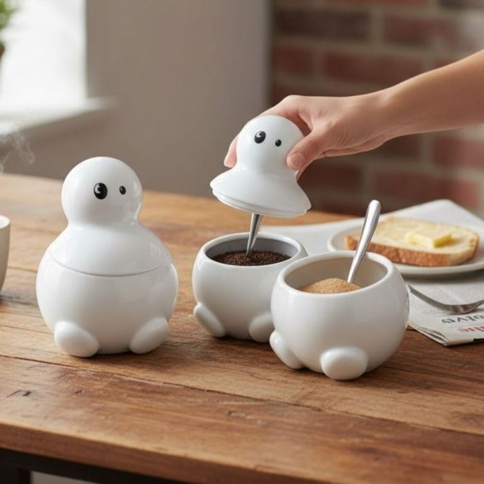 Pots à café, thé et sucre Tom, Dick et Harry