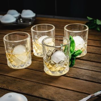 Set de verres à shot avec glaçons ronds